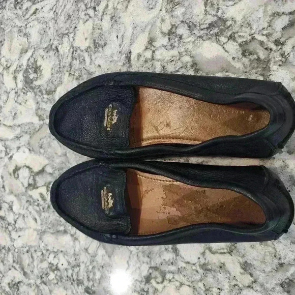 VINTAGE COACH BLACK PENNY LOAFERS FLATS SHOES PREPPY "OPAL" SZ 7 B - Picture 5 of 6